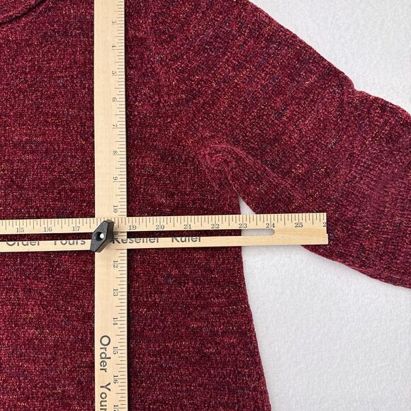 Habitat Sweater Size‎ Large Maroon Roll Neck Pullover Lagenlook Soft Cozy - Picture 8 of 9